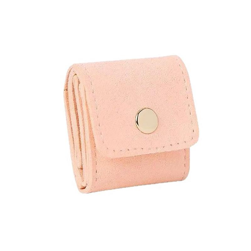 Foldable Jewelry Organizer Pouch With Multi Compartments For Rings Necklaces Earring Mini Travel Jewelry Roll Bag With Buckle