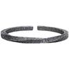 Wisteria Vine Retro Men's Bracelet: Distressed Black Möbius Ring Alloy Open Bangle