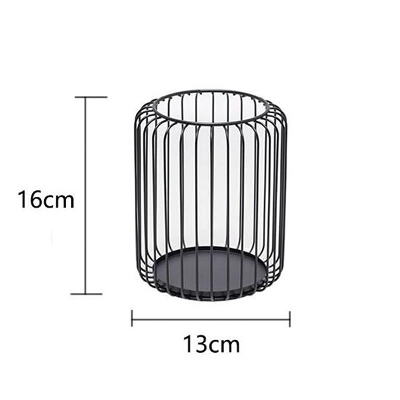 Nordic Stye Hollow Candle Holder Wrought Iron Art Candlestick Vintage Lanterns Bird Cage Geometric Shapes Table Candlestick