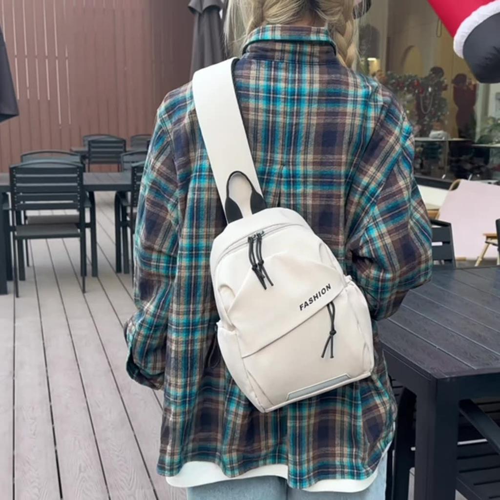 Fashi Nyl Messenger Bag, Unisex Brusttasche, Verstellbarer Schultergurt, Reißverschluss, Geeignet für Outdoor, Sport, Pendeln