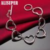 Bijoux de bracelet de chaîne de six coeurs en argent sterling 925