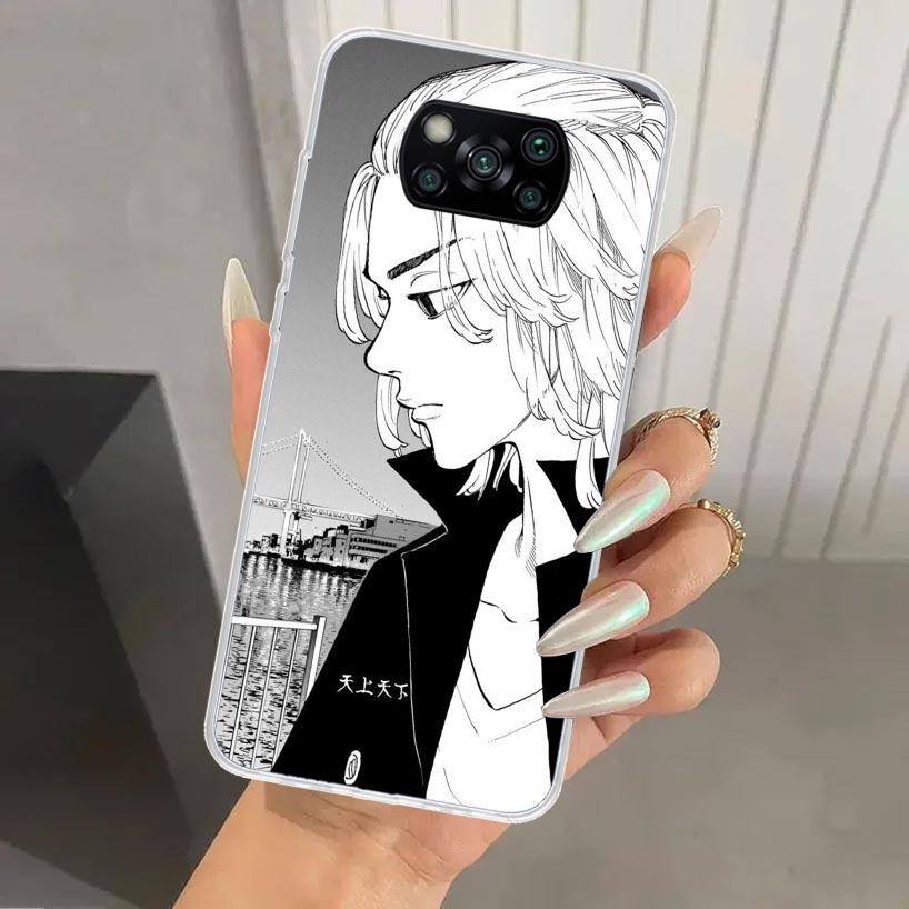 Tokyo Aevengers Black Anime Phone Case for Xiaomi Poco X5 X6 X7 Pro F7 Ultra M7 Redmi 15 15C 13 13C 12 12C 10 10A 10C 9 9A 9C 9T