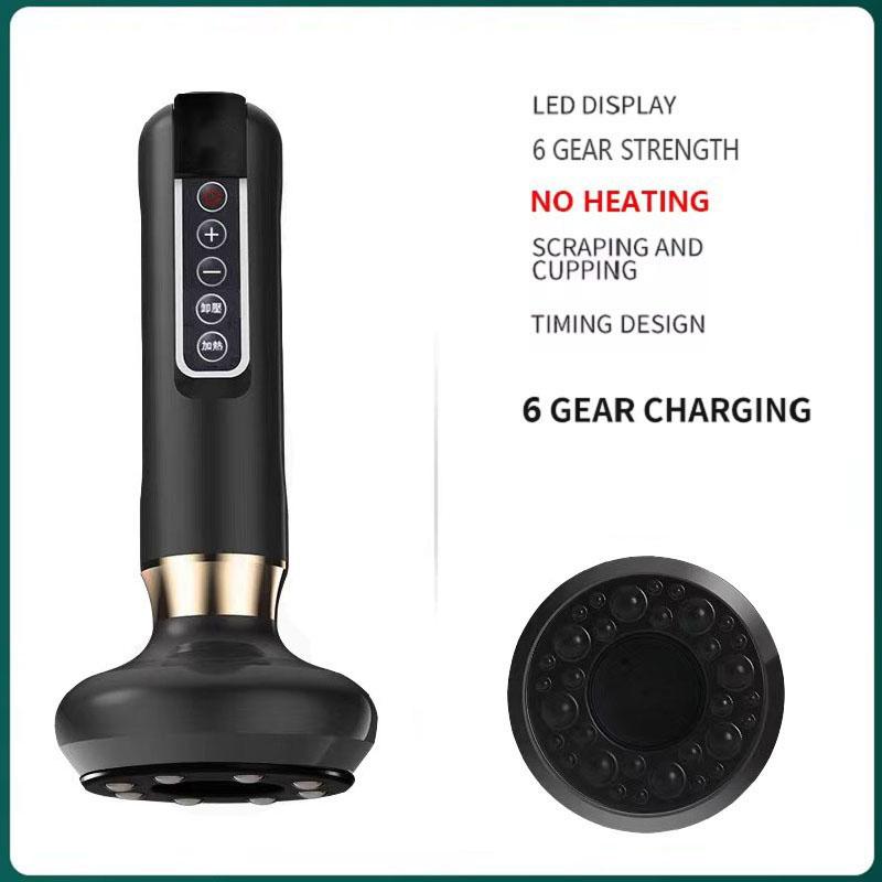 Rechargeable Electric Gua Sha Massager with Heating Vacuum Cupping ABS 304 Stainless Steel