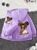 Hip Hop Girl Print Hoodie Unisex Jacket for Boys Girls Zipper Winter Autumn Trendy Cartoon Sweatshirts Zip Up Hoodies Kids