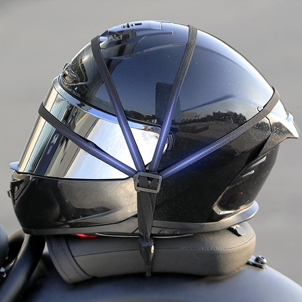 60/90cm Motorcycle Elastic Helmet Luggage Rope Shelf Binding Belt Retractable Elastic Binding Rope Fixing Rubber Band Accessory