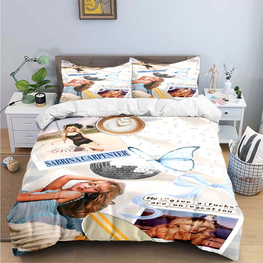 Singer Girls S-Sabrina Imprimé Carpe Ensembles de Literie Ensemble de Fournitures de Lit Exquis Housse de Couette Ensemble Couette de Lit Ensemble de Literie Cadeau de Luxe