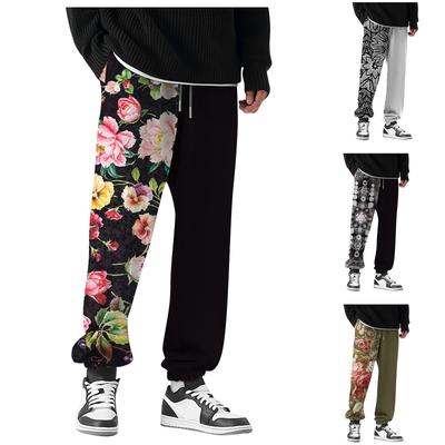 Men's Printed Loose Casual Sports Pants Men's Drawstring Drawstring Pants