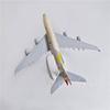 A380 20cm Etihad Plane Diecast Metal Alloy Air Airlines 1/400 Scale Airplane With Stand Model Miniature Aircraft Collected Gifts