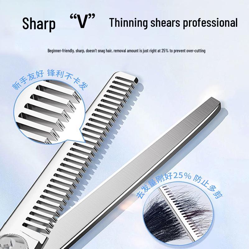 Household Hairdressing Scissors Set - Hair Cutting, Thinning, Serrated, Bangs Trimmer, Self-Cutting Tool for Choppy Hair
