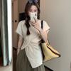 Tshirt Summer Womens French Style Loose Fit Sleeveless Top With Embroidery For Casual Wear