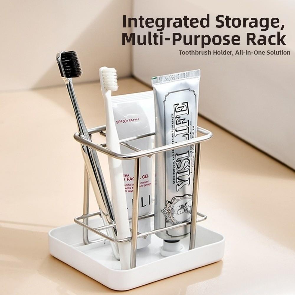 Stainless Steel Stainless Steel Toothbrush Holder Simple Design Toothbrush Toothpaste Stand Home
