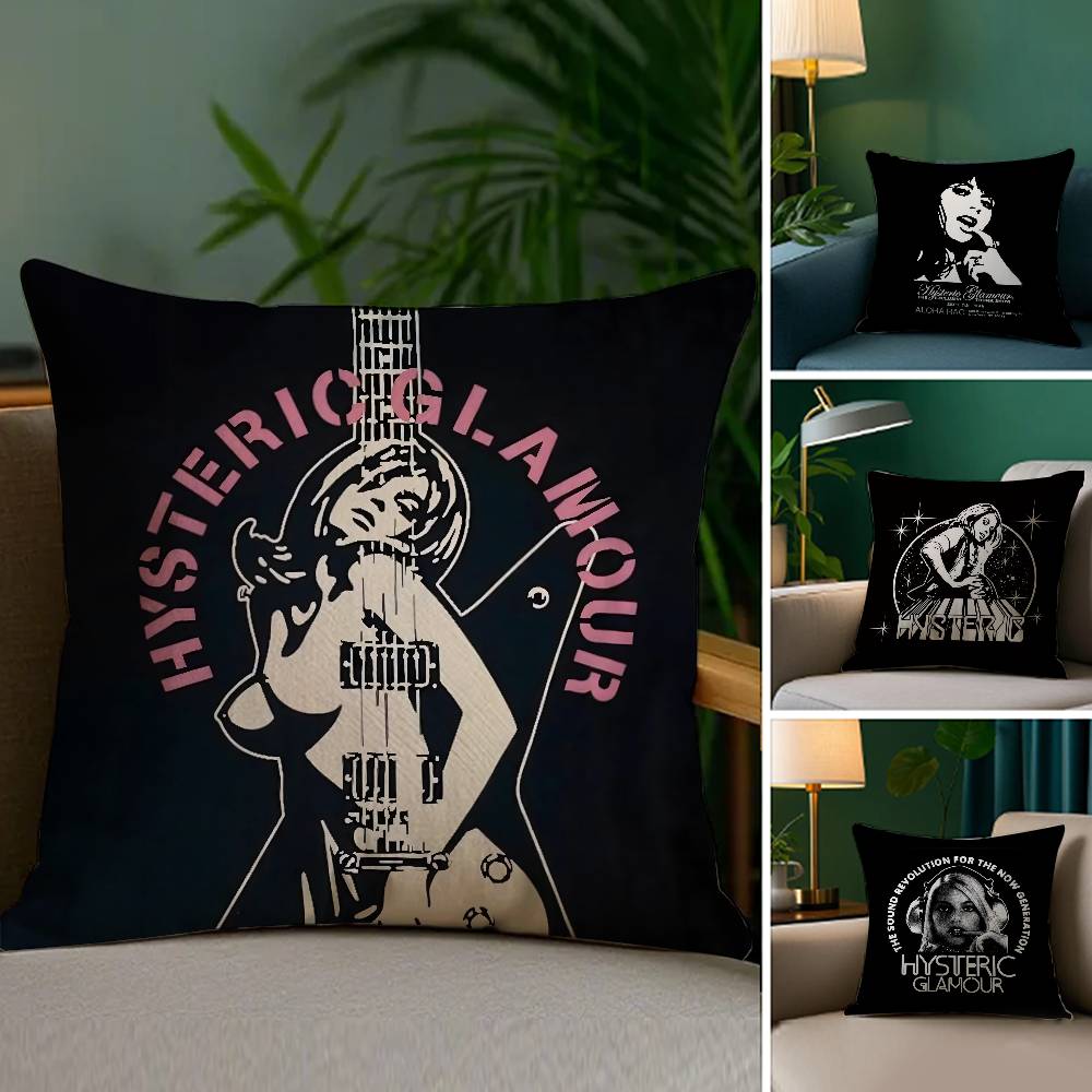 HHystericS GGlamour Pillow Case Plush Fabric Soft Double Sided Print Sofa Cushion Cover Throw Pillow Covers