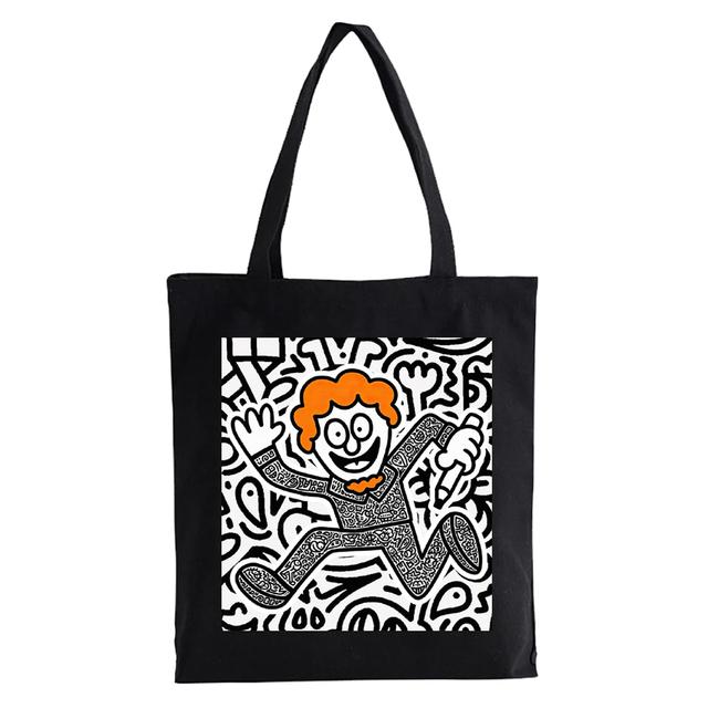 Cute Cat Shopper Bag Kawaii Women Large Canvas Tote Cartoon Cat Eco Reusable Shopping Bag Female Handbag