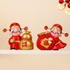 Feng Shui Wealth God Resin Decor With Handpainted Craft For Home Or Office