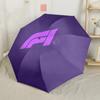 Ombrello pieghevole automatico con logo F1, 8 stecche, compatto e portatile, adatto a tutte le stagioni, un elegante regalo di festa.