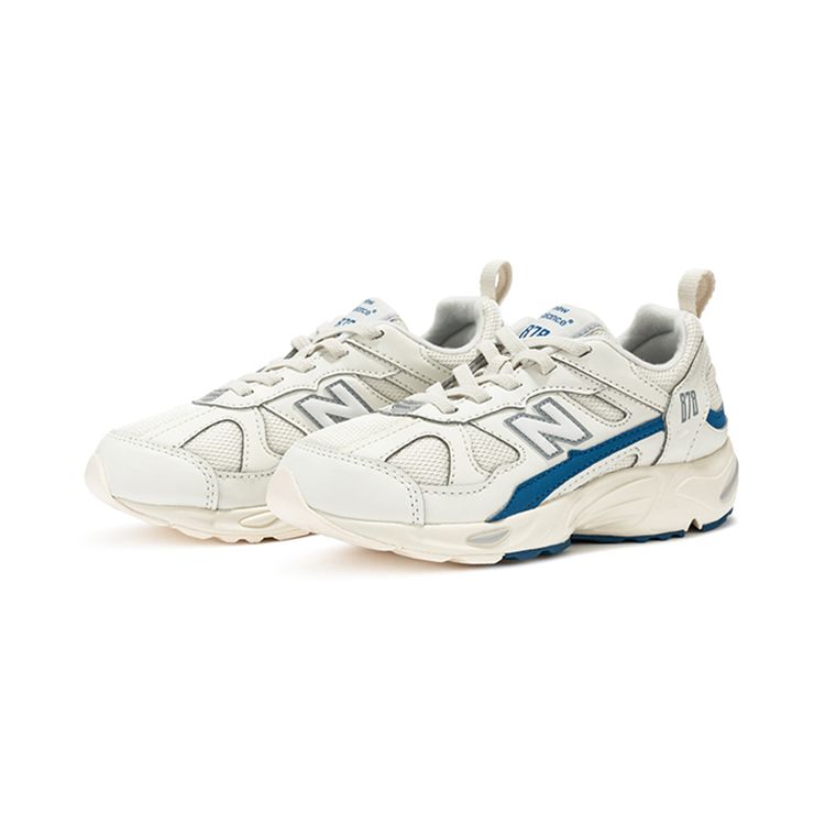 New Balance NB 878 Synthetic Leather Comfortable Low-Top Casual Running Shoes Kids sneaker Off-White PV878KSA