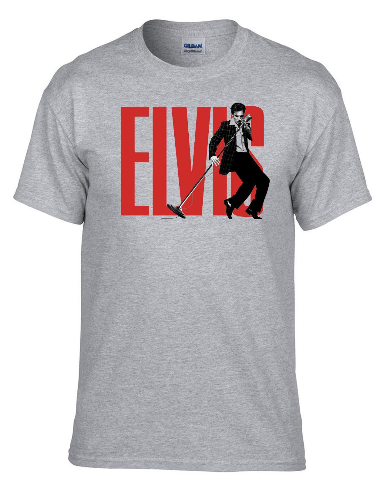 Presley Rock  n  Roll Rock Fun Music Grey T-shirt 147Grey L