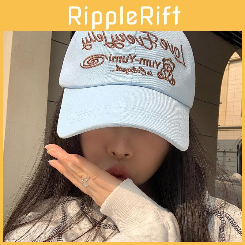 Versatile Blue Embroidered Baseball Cap For Women Ideal For Casual Spring Summer Outfits