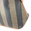 FENDI vintage Pecan logo Bag Hand Bag Tote Bag PVC/Leather khaki/Brown