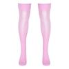 Woemn Sexy High Socks Shiny Solid Color Glossy See-through Stockings Thigh High Stocking