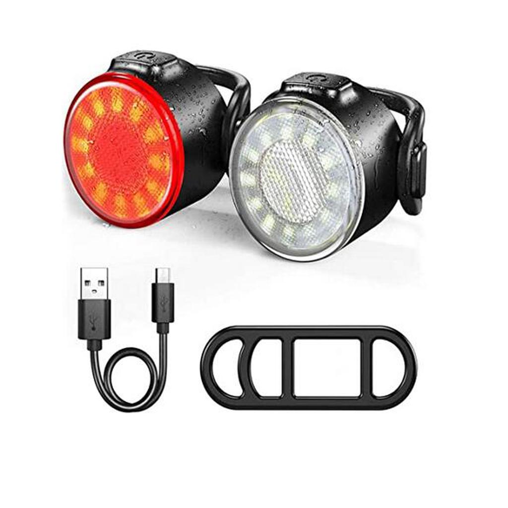 Cheap (Quwqhs)USB Rechargeable XPE Bike Front Rear Lights LED Bicycle