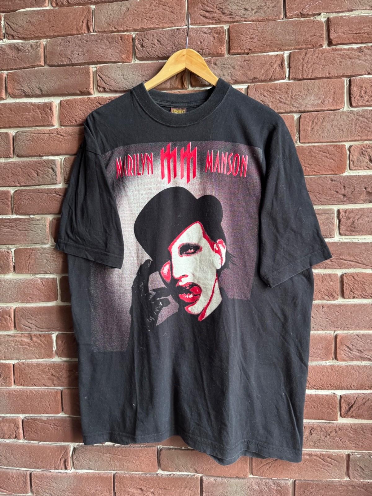 Marilyn Manson Grotesque Vintage 00s Band xl black Tee Rock Rare Unisex T-Shirt XL