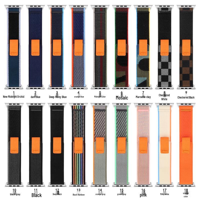 Kompatibles Nylon Trail Loop Armband für Apple iWatch Serie 10/9/Ultra 2