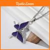 Fashion Ol Butterfly Thermochromic Color Changing Necklace With Elegant Design In Stainless Steel