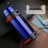 304 Stainless Steel Insulated Thermos Flask - Large Capacity Portable Wide Mouth Water Bottle for Outdoor Travel
