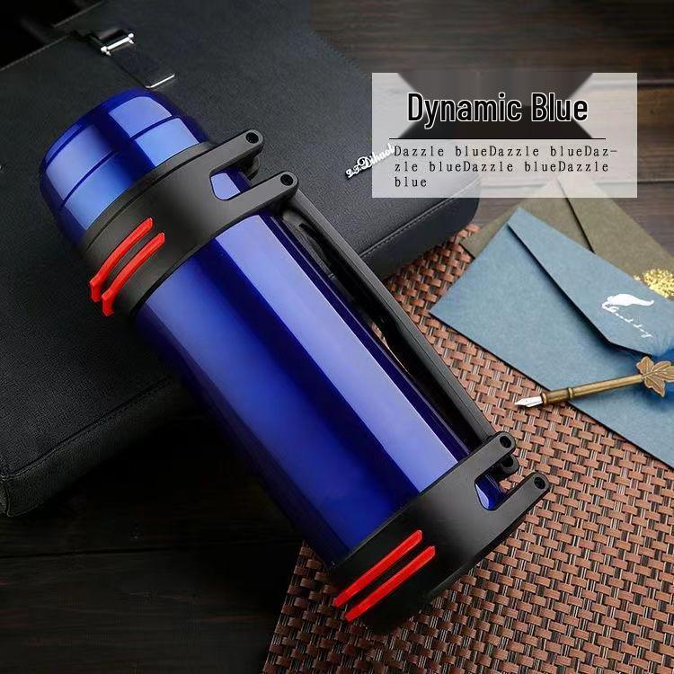304 Stainless Steel Insulated Thermos Flask - Large Capacity Portable Wide Mouth Water Bottle for Outdoor Travel
