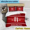 3pcs Custom Name Basketball Pride Rockets Bedding Set Includes 1 Duvet Cover & 2 Pillowcases for All Seasons Dormitory Home Decor Christmas Gifts