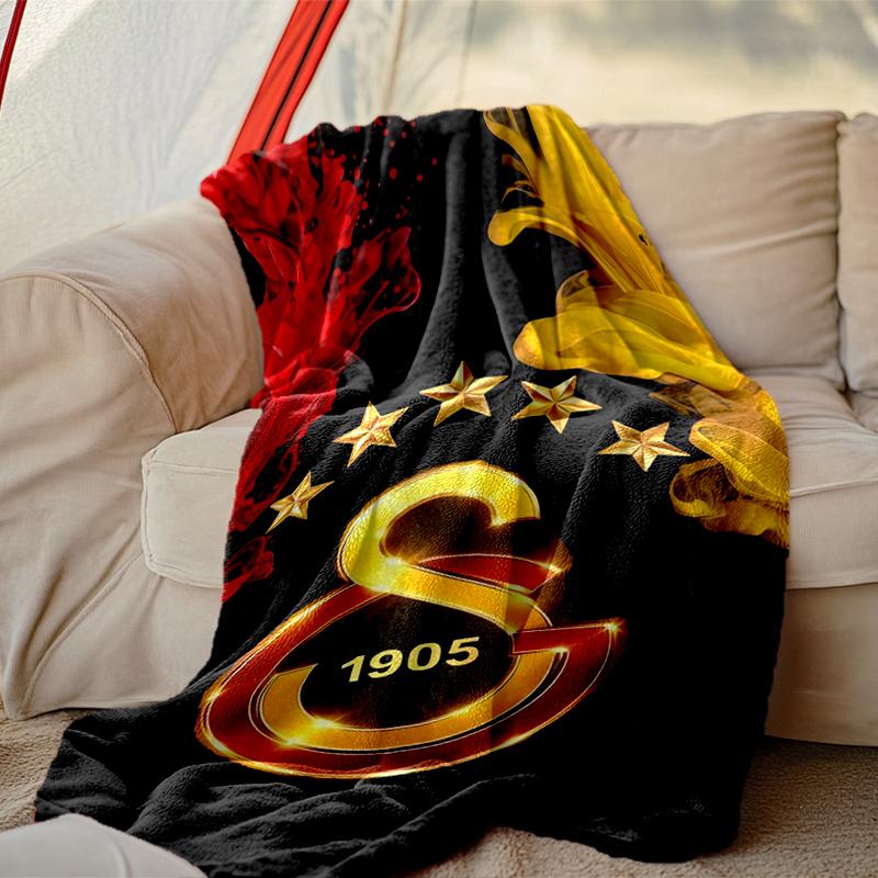 1pc Digital Print Nap Blanket, Galatasaray SK Blanket for Home Use, All Season Warmth, Christmas and Valentine's Day Gift Blanket