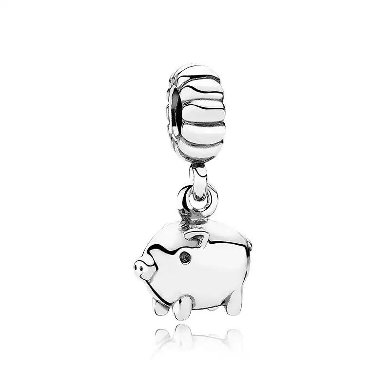 Pandora 12 Zodiac Pendant Charm Pig Women pendant Silver 791094 Silver,F
