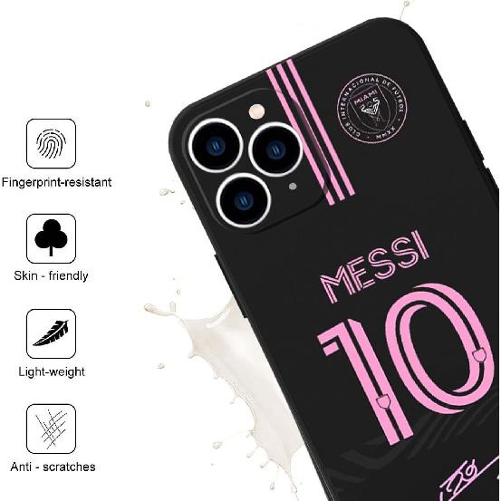 Nikitea ZERMU for iPhone 15 Pro Max Case, Lione%l Mess%i Super Soccer Star Miam%i #10 Fashion Full Protection Soft Silicone TPU Shock Absorption