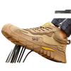 Thunderbolt Shield Low-Top Cowhide Safety Shoes: Anti-Smash, Anti-Puncture, Insulated, Wear-Resistant Rubber Outsole.