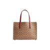 Coach Carter Cow Leather PVC Tote Bag , Shopping Bag , Handbag , Shoulder Bag , Crossbody Bag Large Women's Brown (Unisex) Handbags
