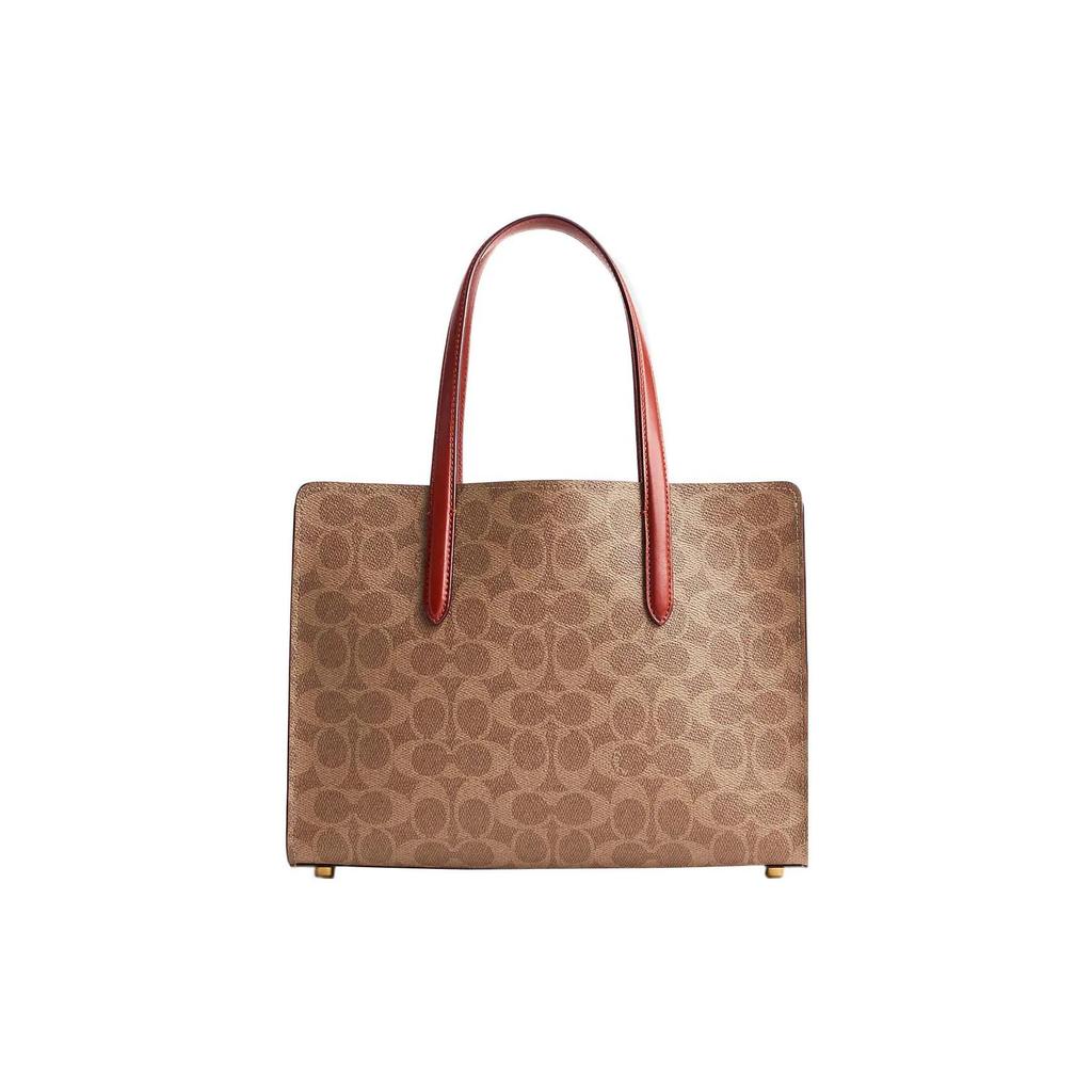 Coach Carter Cow Leather PVC Tote Bag , Shopping Bag , Handbag , Shoulder Bag , Crossbody Bag Large Women's Brown (Unisex) Handbags