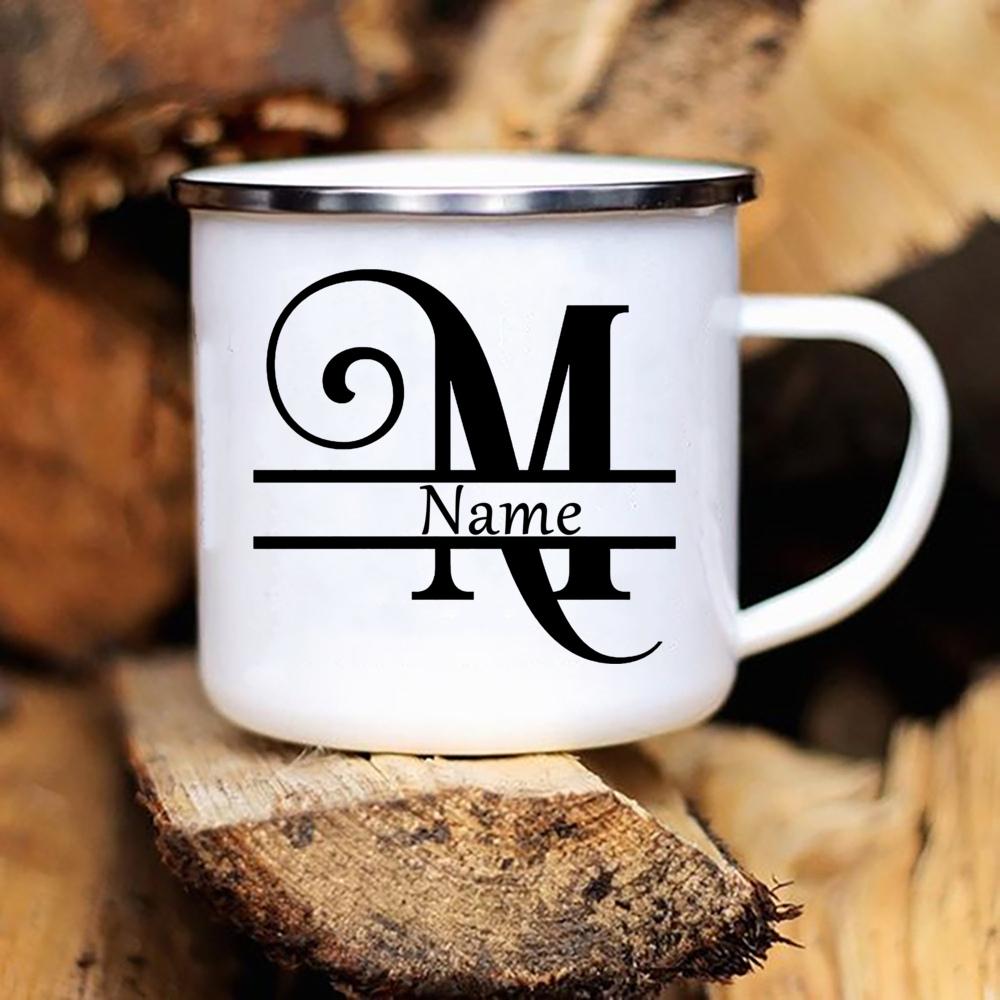 Personalisierte Tasse Initial mit Name Tasse Benutzerdefinierte Tee-Kaffee-Tassen Junggesellinnenabschied Team Trauzeuge Tassen Hochzeitsgeschenke für Trauzeugen