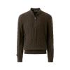 GIOVANNI VALENTINO Men's 100% Wool Cable Knit Mock Neck Zip Sweater