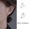 Super flash full diamond stud earrings female thread screw buckle personalized fashion earbone nails sleep free to remove clay ball zircon earrings 