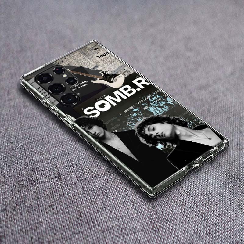 Singer S-Sombr Phone Case For Samsung Galaxy S24 S23 S21 S20 FE S22 S26 Ultra S25 Edge S10 Plus Cover Clear TPU Capa Shell Coque