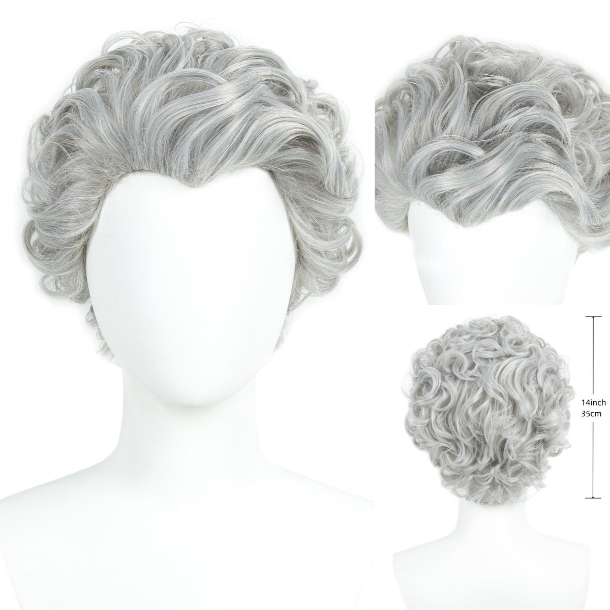 

Парик для косплея Астариона Baldur s Gate 3 Парик вампира Мужской короткий серебристо-серый кудрявый термостойкий синтетический волос Игровой парик REEWES as the picture-1pc