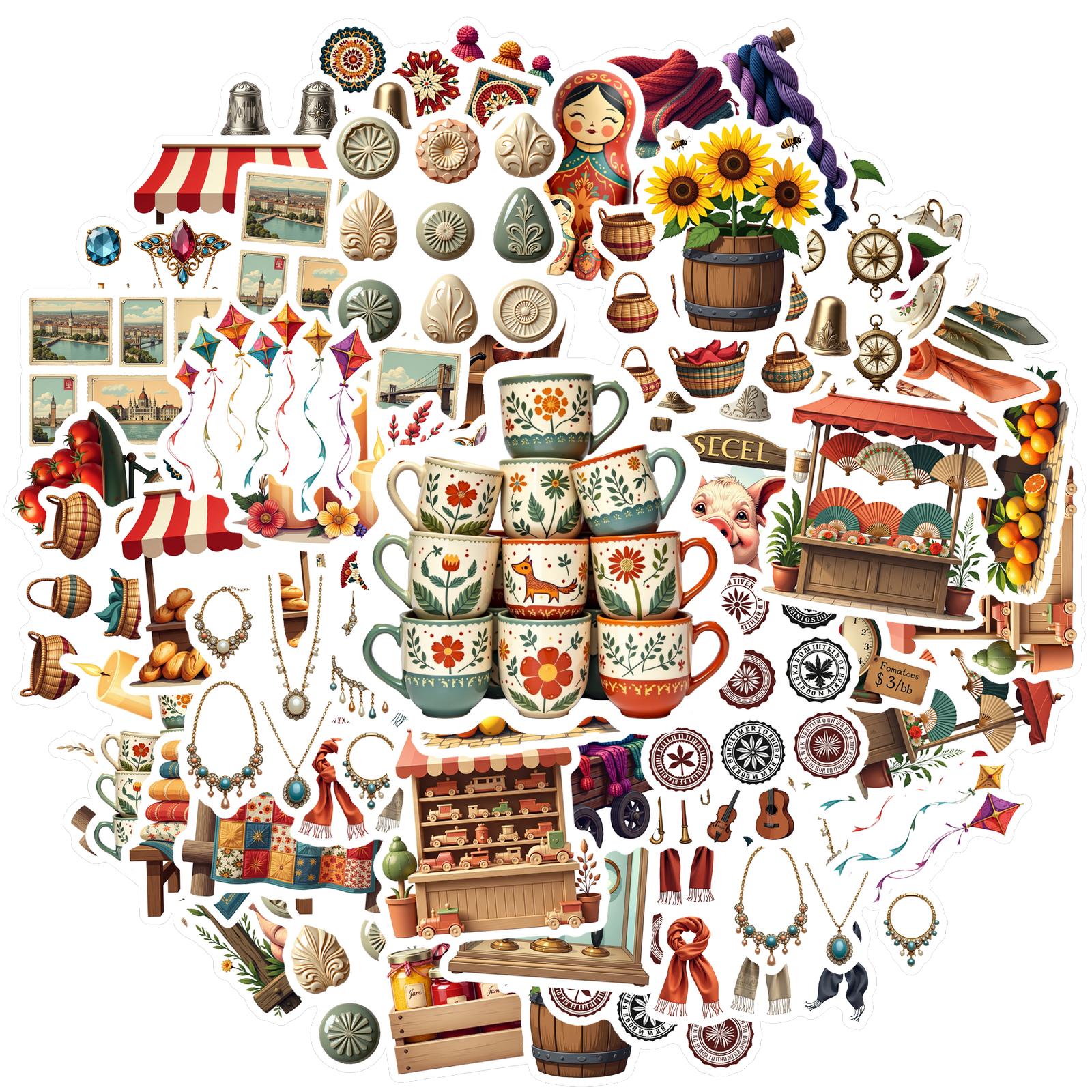 

35pcs-50pcs Quaint Stickers Colorful DIY Stickers Stickers For Laptop Motorcycle Luggage Phone Notebook Luggage