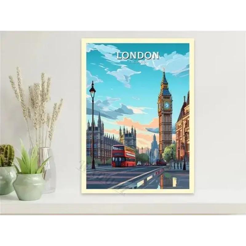 Machu Picchu Lisbon Vintage Travel Poster Canvas Print  Retro City Tourism Wall Art for Living Room Decor