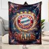 Bayern Munich Galaxy Fan Art Customize Your Name Blanket Throw Customizable Blanket Durable Comfort Suitable for Picnics Office Chair Seaside