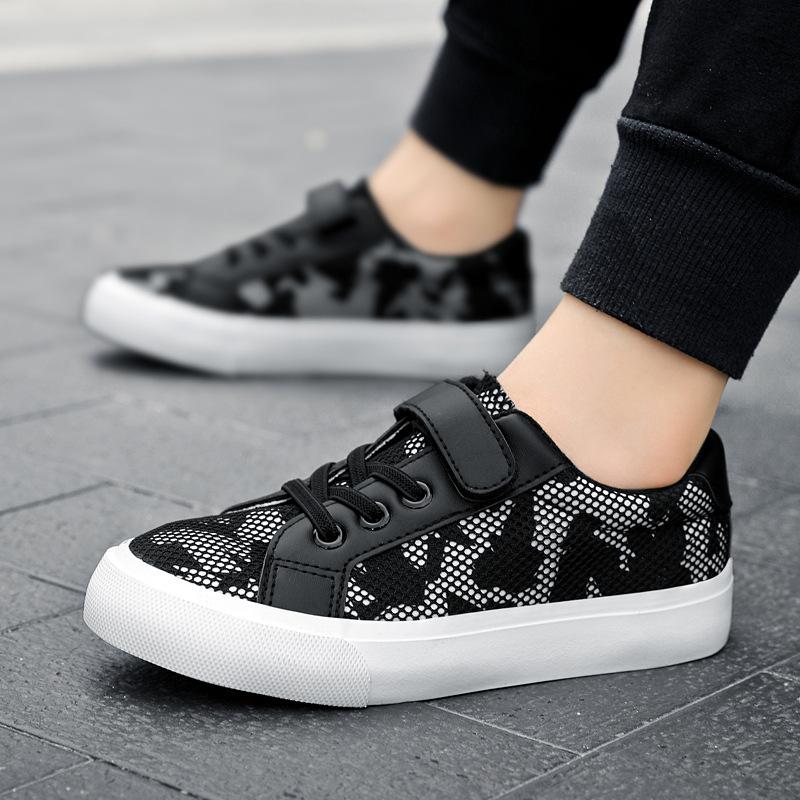 Children's Canvas Shoes Summer Breathable Soft Sole Comfortable Personality Korean Version Versatile Children's Primary School Students Cloth Shoes Wo