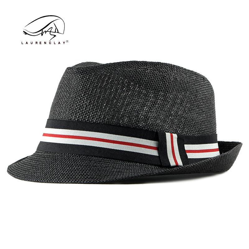 Summer light board casual personality gift hat men's British jazz hat straw hat beach hat women's top hat tide