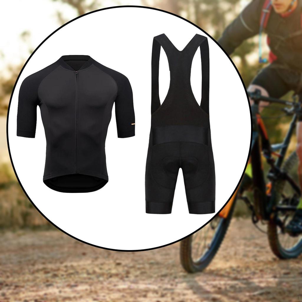 Radtrikot-Set Trägerhose Fahrrad-Sportbekleidung Rennrad-Shirt für Spiele-Enthusiasten