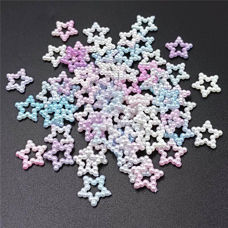 

Модный кремовый клей для сережек DIY Материалы для рукоделия ABS Патчи Полые ожерелья Ювелирные изделия Маркировка Двойной цвет Stars Blue+Pink 50pcs