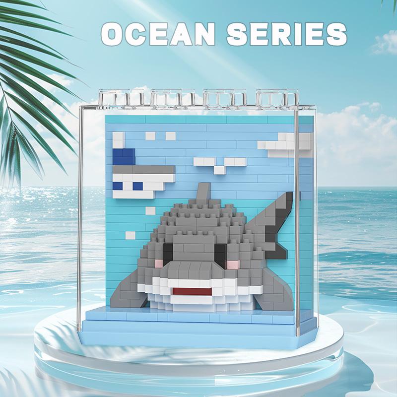 

Animation Doll Ocean Creatures Series Game Assembly Microparticle Construction Blocks Male And Female Birthday Gifts